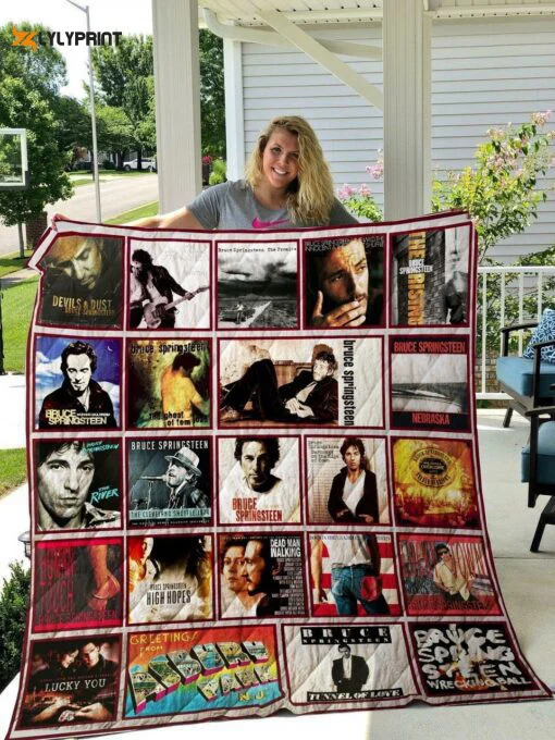 Bruce Springsteen 1Quilt Blanket For Fans Home Decor Gift , Soft Quilt, King Size, All Season Cozy Quilt QB0901
