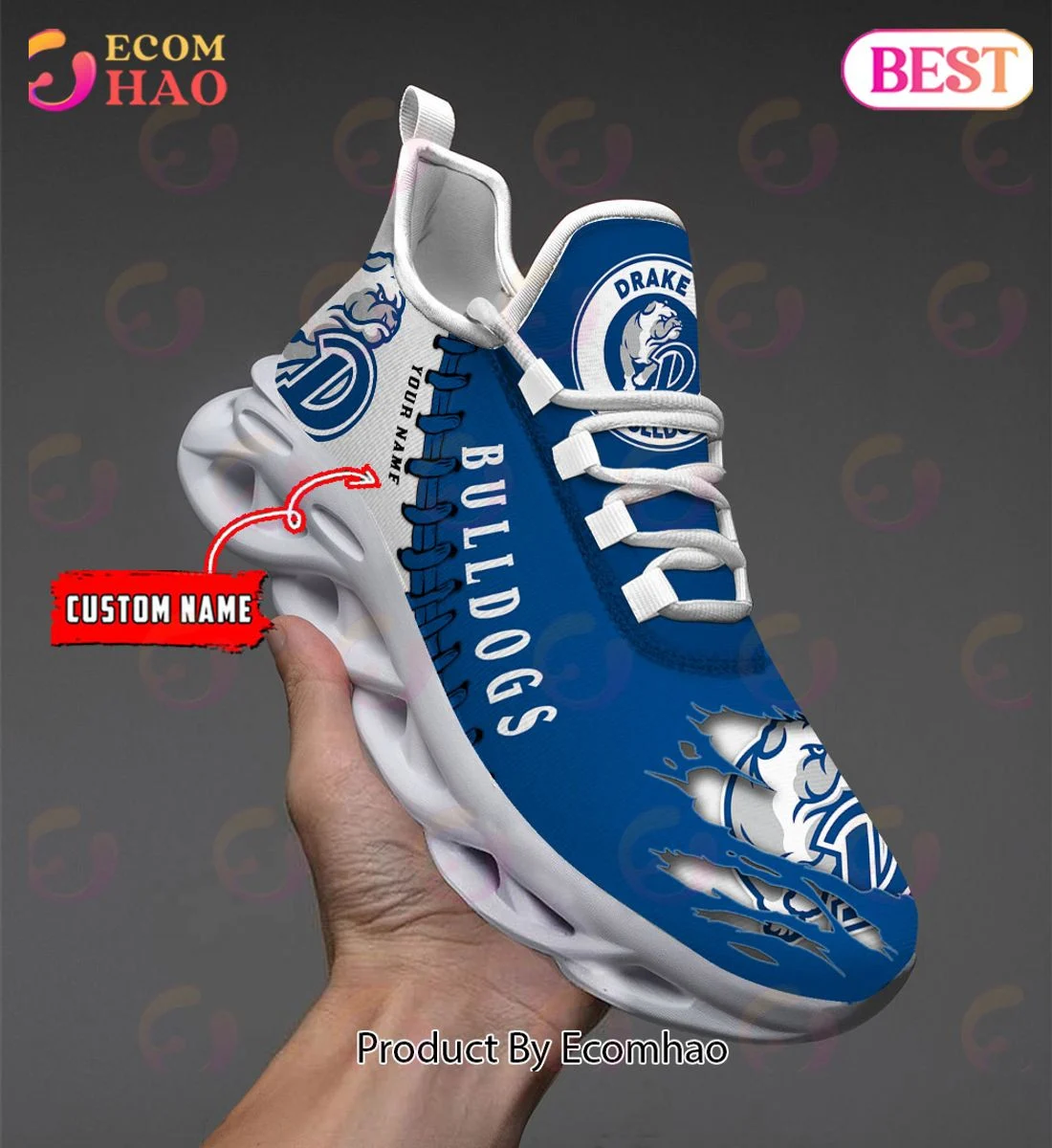 Drake Bulldogs Max Soul Shoes Custom Name  Unisex sneakers MS0601