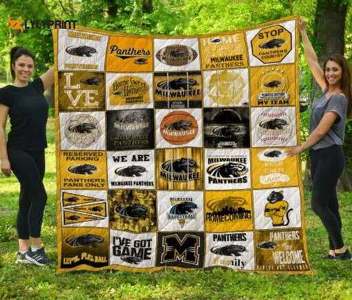 Milwaukee Panthers 1 Quilt Blanket For Fans Home Decor Gift , Soft Quilt, King Size, All Season Cozy Quilt QB0901