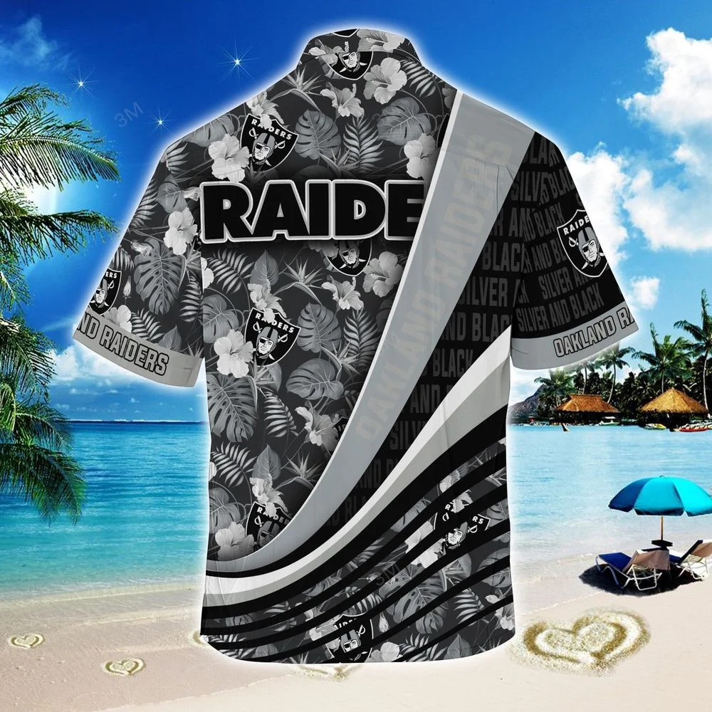 Oakland Raiders NFL-Summer Hawaii Shirt With Tropical Flower Pattern For Men And Women HW0601