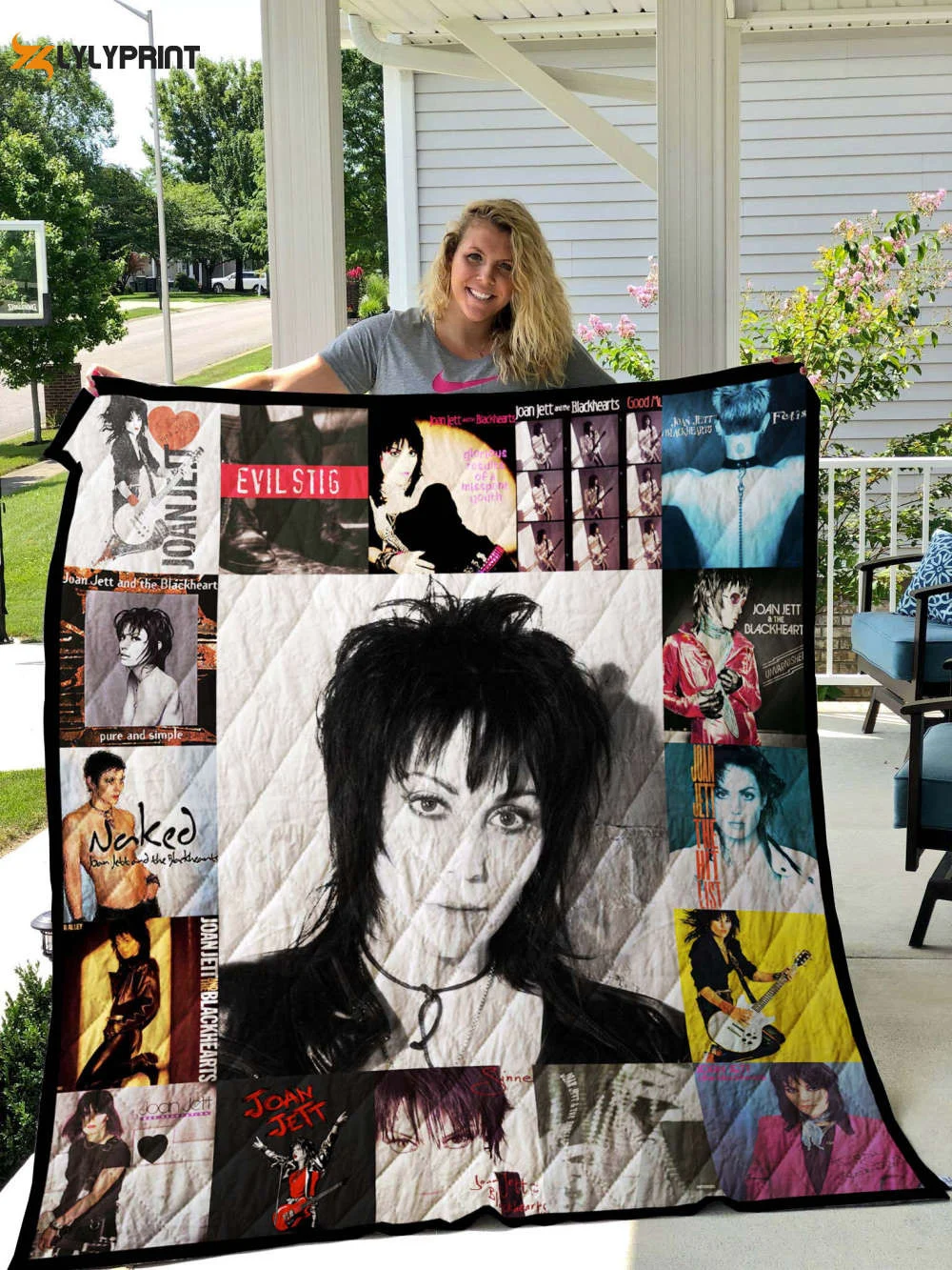 Joan Jett 1 Quilt Blanket For Fans Home Decor Gift , Soft Quilt, King Size, All Season Cozy Quilt QB0901