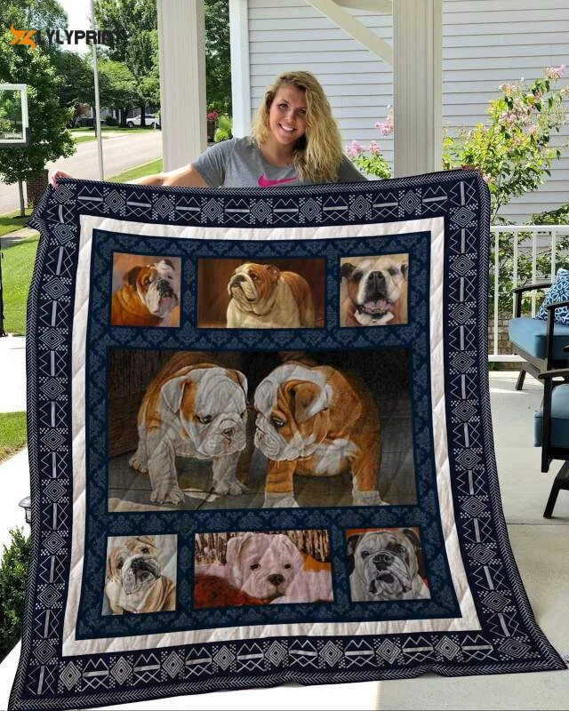 Bulldog 3D Customized Quilt Blanket , Soft Quilt, King Size, All Season Cozy Quilt QB0901
