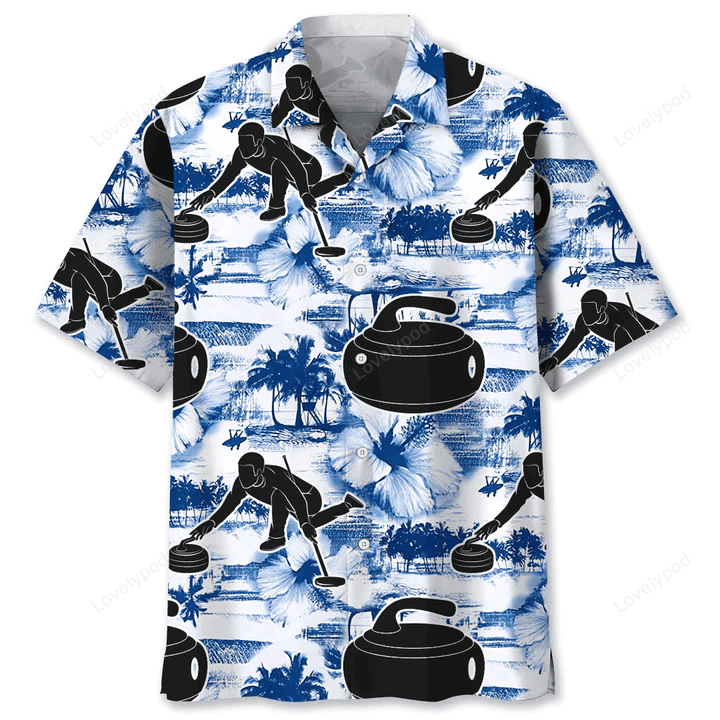Curling Hawaiian Shirt, Hawaiian Shirt, Gift For Men Women HW0601