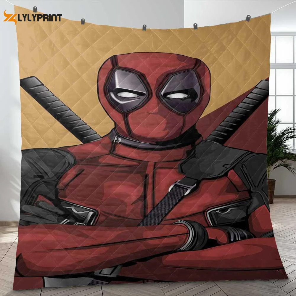 Once Upon A Deadpool Movies Gifts Lover Quilt Blanket,deadpool Quilt Blanket ,  Soft Quilt, King Size, All Season Cozy Quilt QB0901