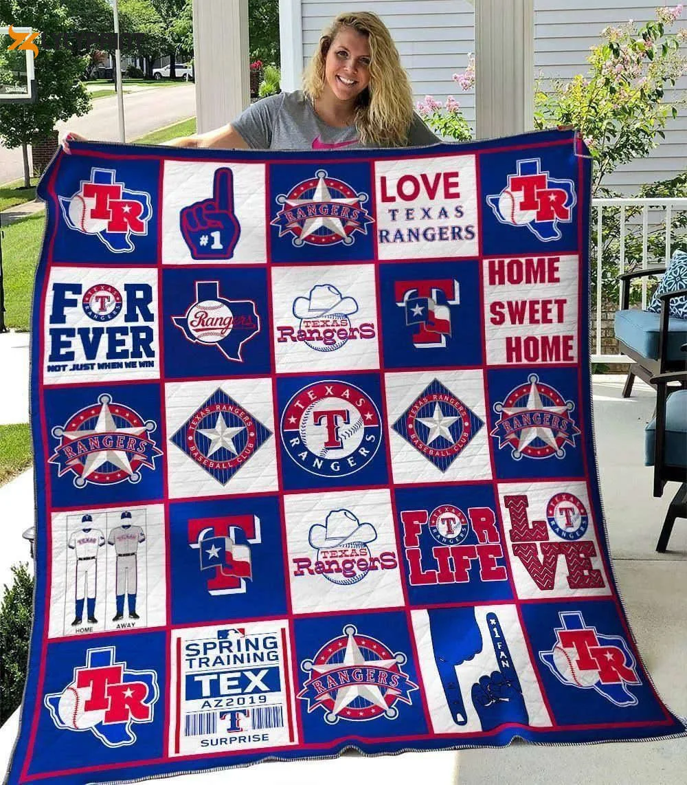Texas Rangers 1 Quilt Blanket For Fans Home Decor Gift , Soft Quilt, King Size, All Season Cozy Quilt QB0901