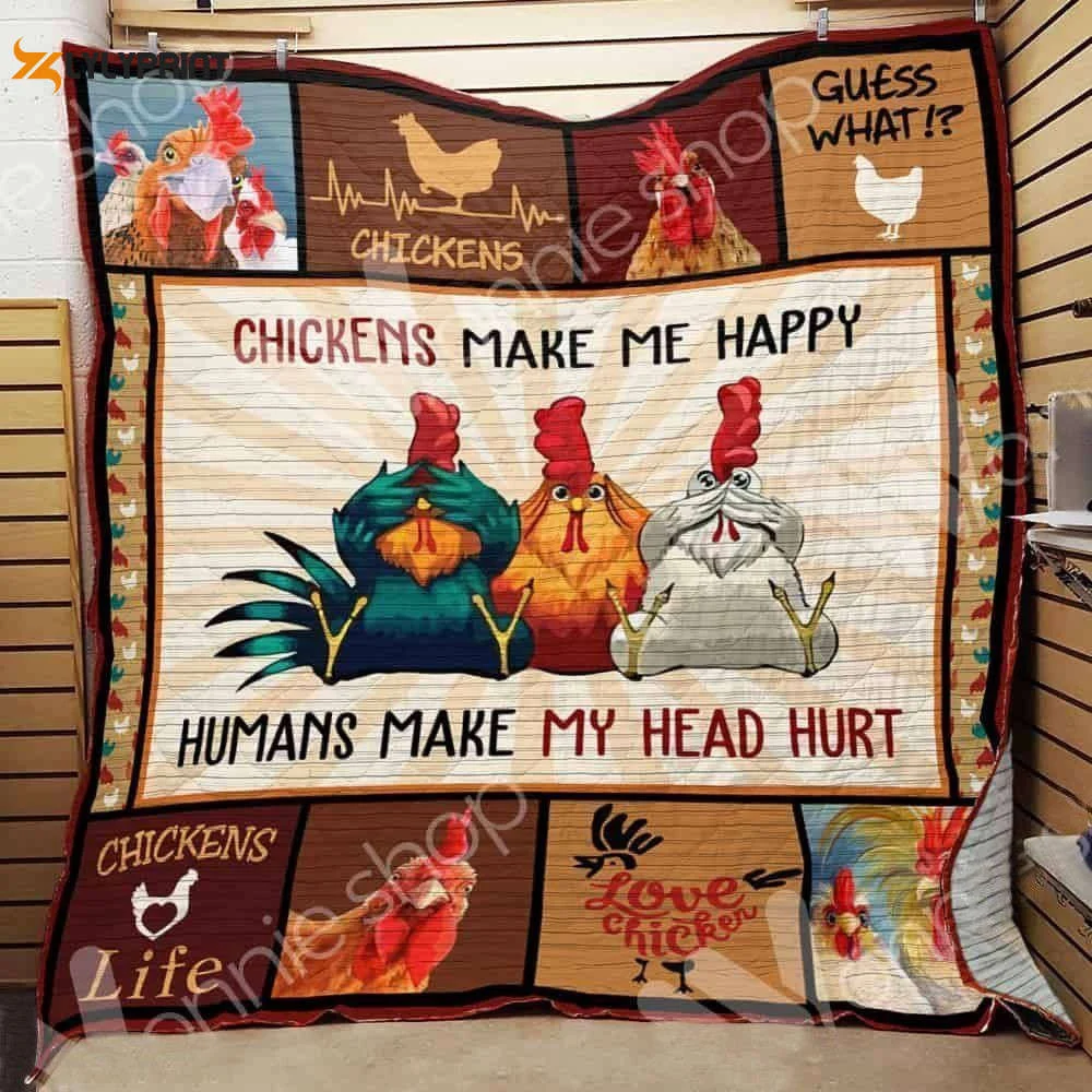 Chicken KAwesome 3D Customized Quilt , Soft Quilt, King Size, All Season Cozy Quilt QB0901