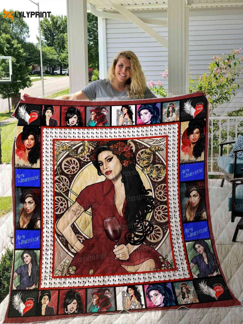 Amy Winehouse Quilt Blanket For Fans Home Decor Giftqw , Soft Quilt, King Size, All Season Cozy Quilt QB0901