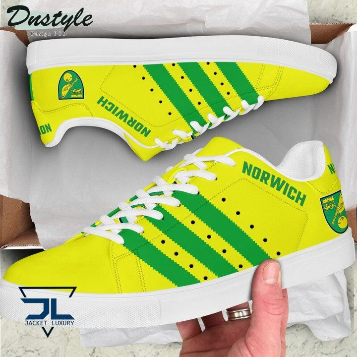 Norwich City FC Yellow Green Stan Smith Shoes Unisex, Trendy Style Sneakers ST0801