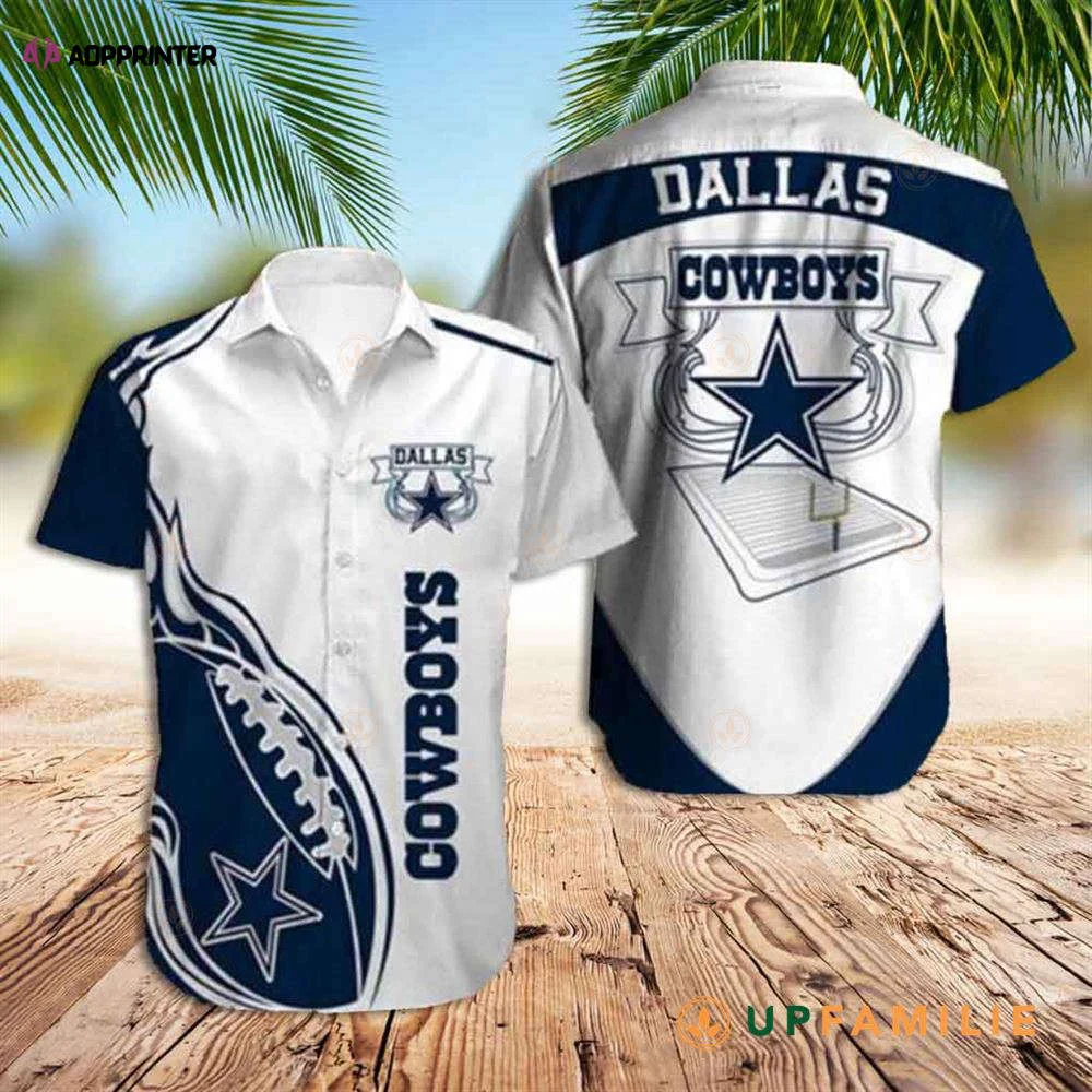 Dallas Hawaiian Shirts Dallas Cowboys Fire Balls Graphic HW0601