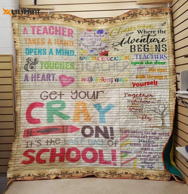 A Teacher Opentmind 3D Customized Quilt Blanket , Soft Quilt, King Size, All Season Cozy Quilt QB0901