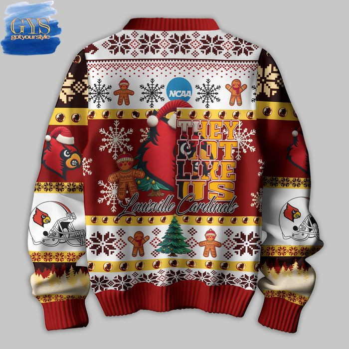 Louisville Cardinals They Not Like Us Ugly Christmas Sweater , Cozy Soft Unisex Pullover SW0601