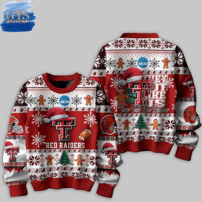 Texas Tech Red Raiders Not Like Us Ugly Christmas Sweater , Cozy Soft Unisex Pullover SW0601