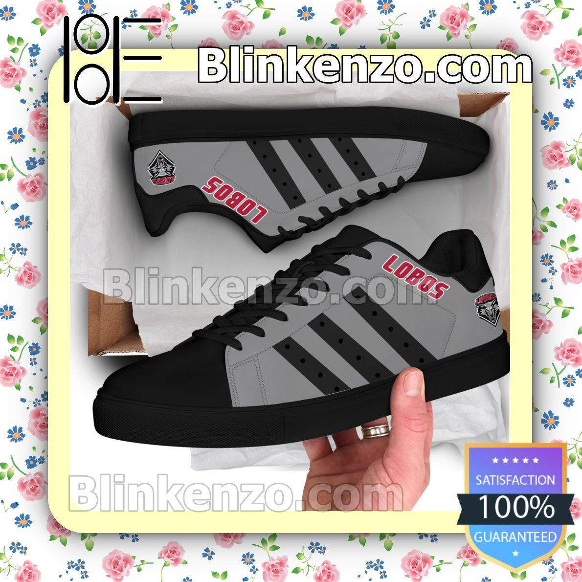 NCAA New Mexico Lobos Grey Stan Smith Shoes , Trendy Style Sneakers ST0801