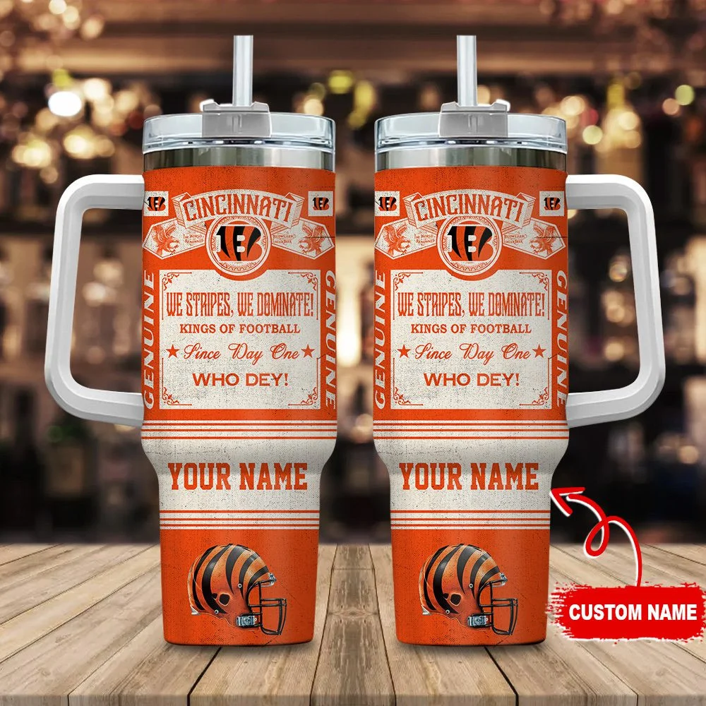 Cincinnati Bengals Vintage King of Football 40oz Stanley Tumbler - Perfect Gift for Fans 0501TB40