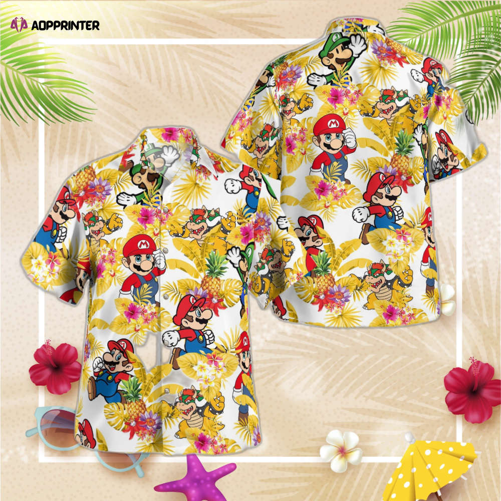 Super Mario Fashion Hawaiian Shirt, Gift For Men Women HW0601